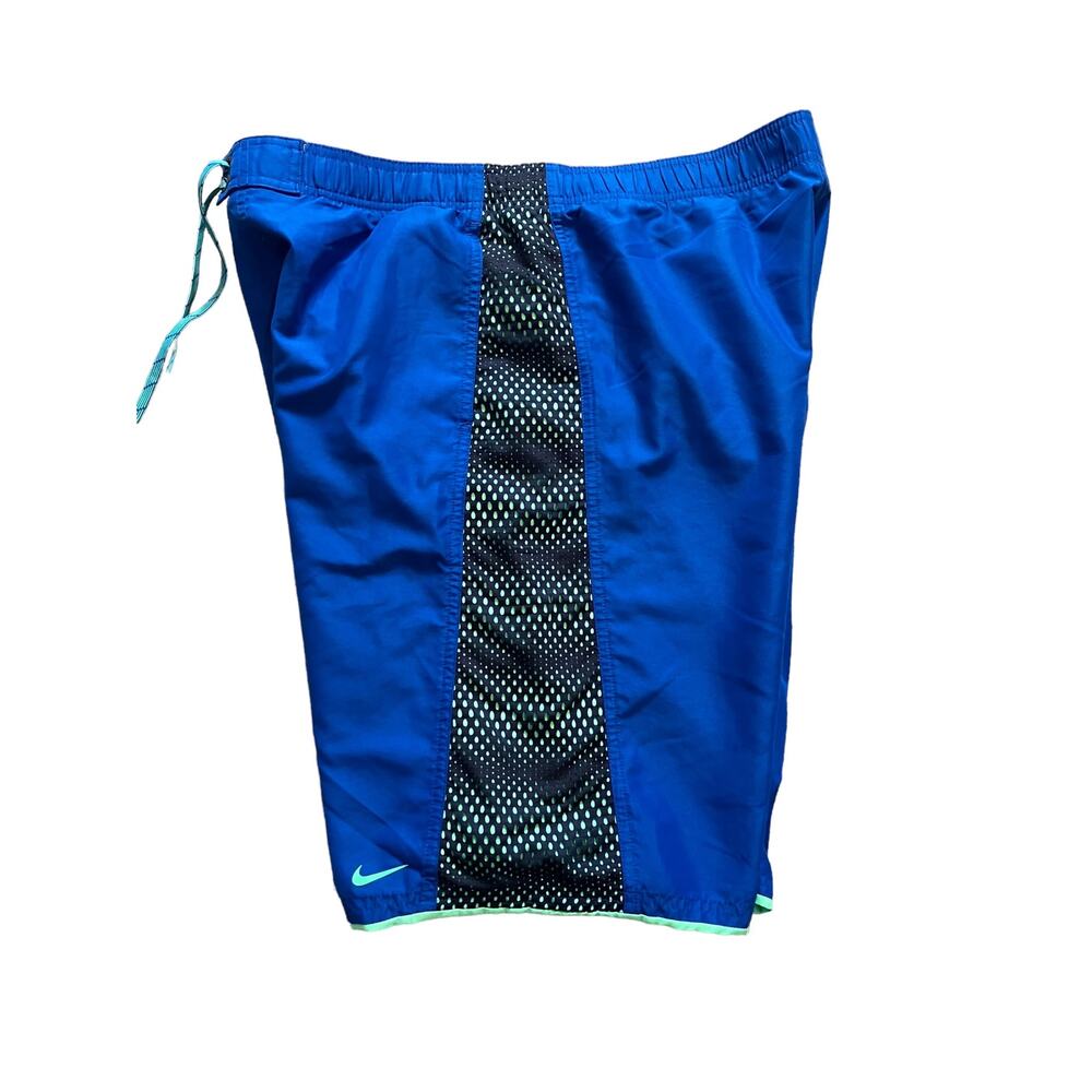 Nike Men's Blue Elastic Waist & Drawstring Swim Trunks | Size Large - Picture 3 of 11